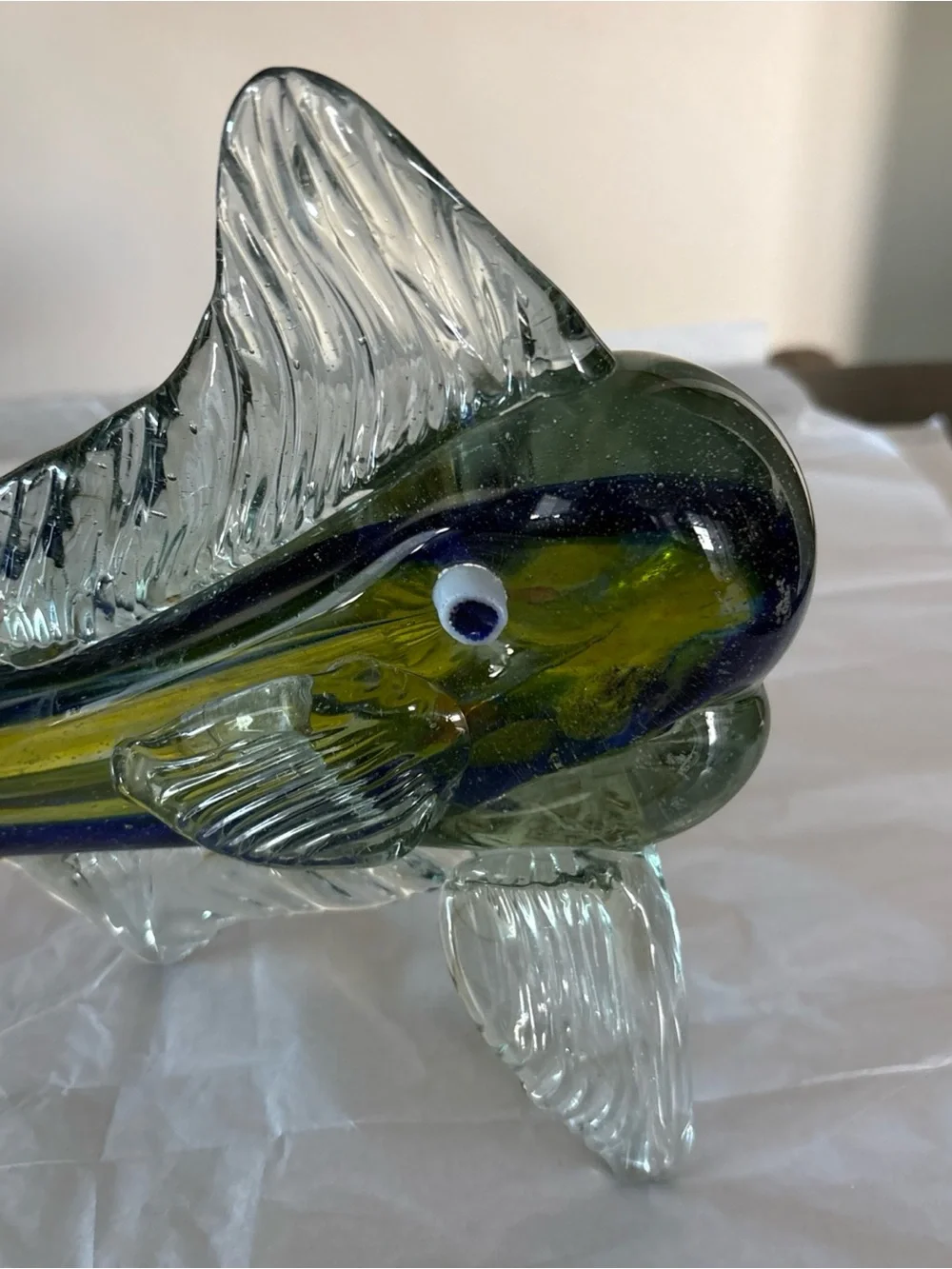 Hand Blown Glass Marlin ? Fish. EUC